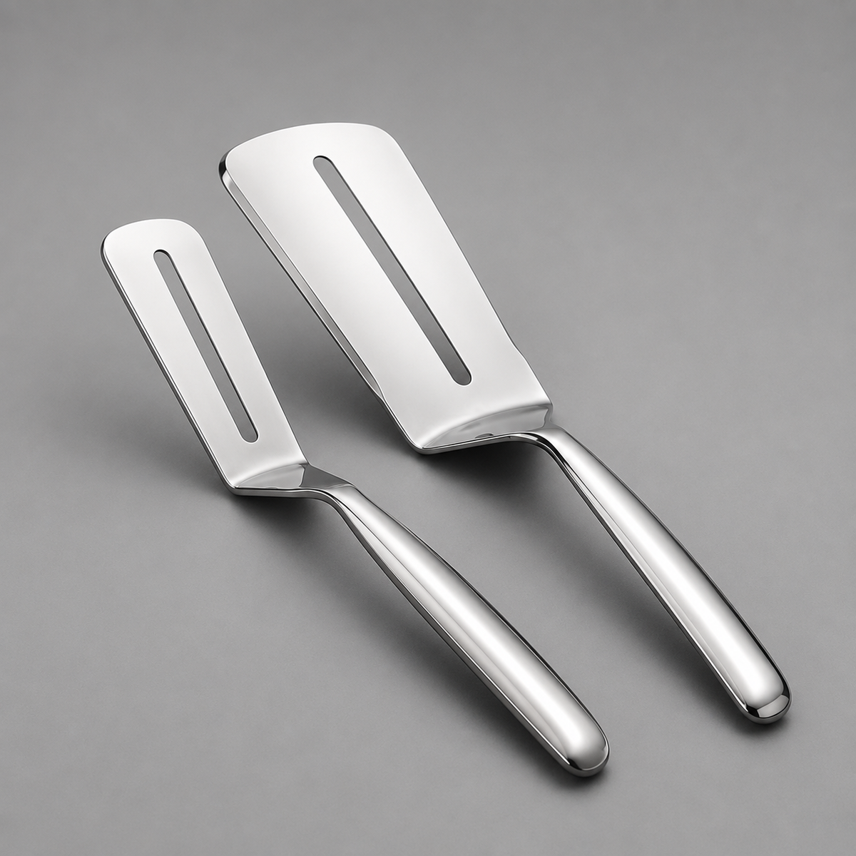 Stainless steel slotted turner set