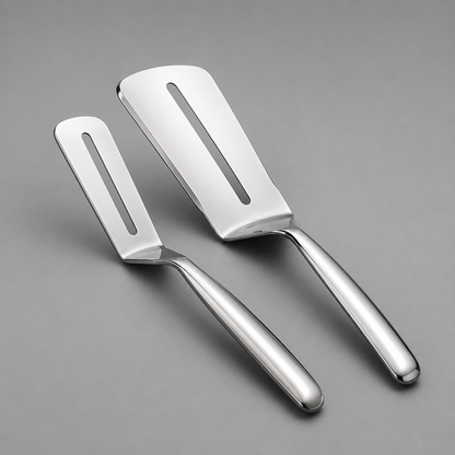 Stainless steel slotted turner set
