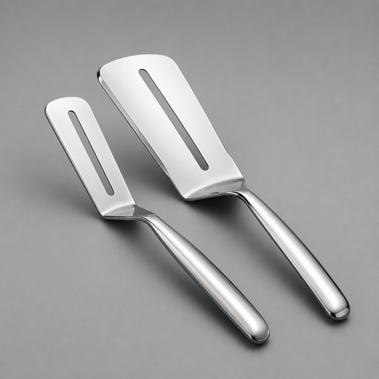 Stainless steel slotted turner set