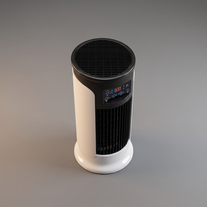 Portable personal air conditioner, top view