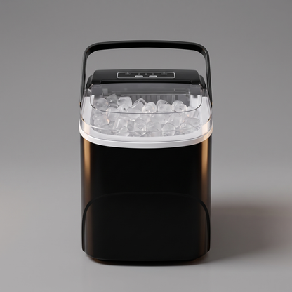 Black bullet ice maker, front view