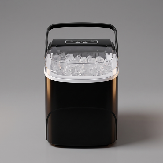 Black bullet ice maker, front view