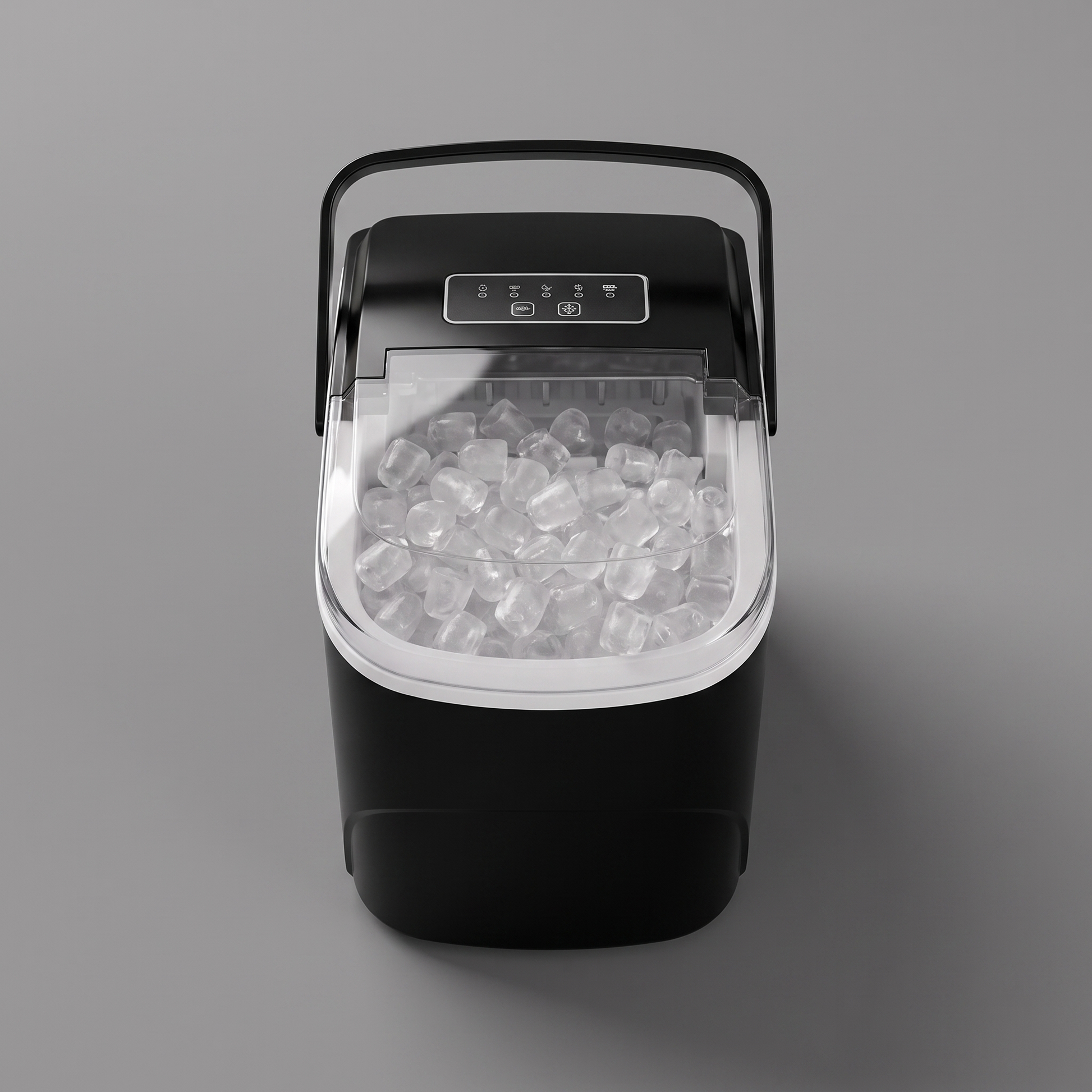 Black bullet ice maker, top view