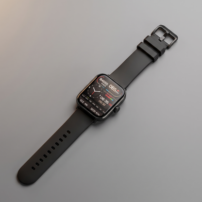 Health tracking smartwatch, top view